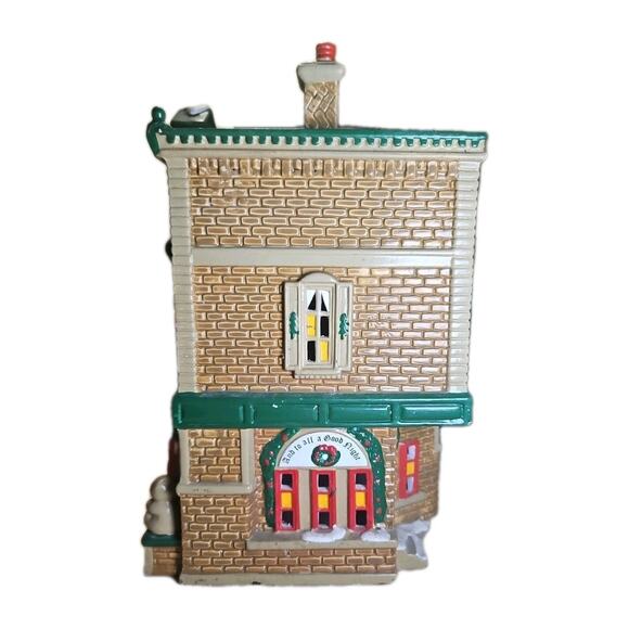 Vtg 1991 Dept 56 Snow Village The Christmas Shop No Light Or Cord - Picture 2 of 6